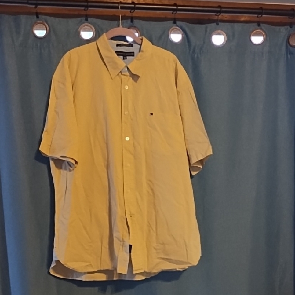 Tommy Hilfiger Men's Casual Cream Shirt
